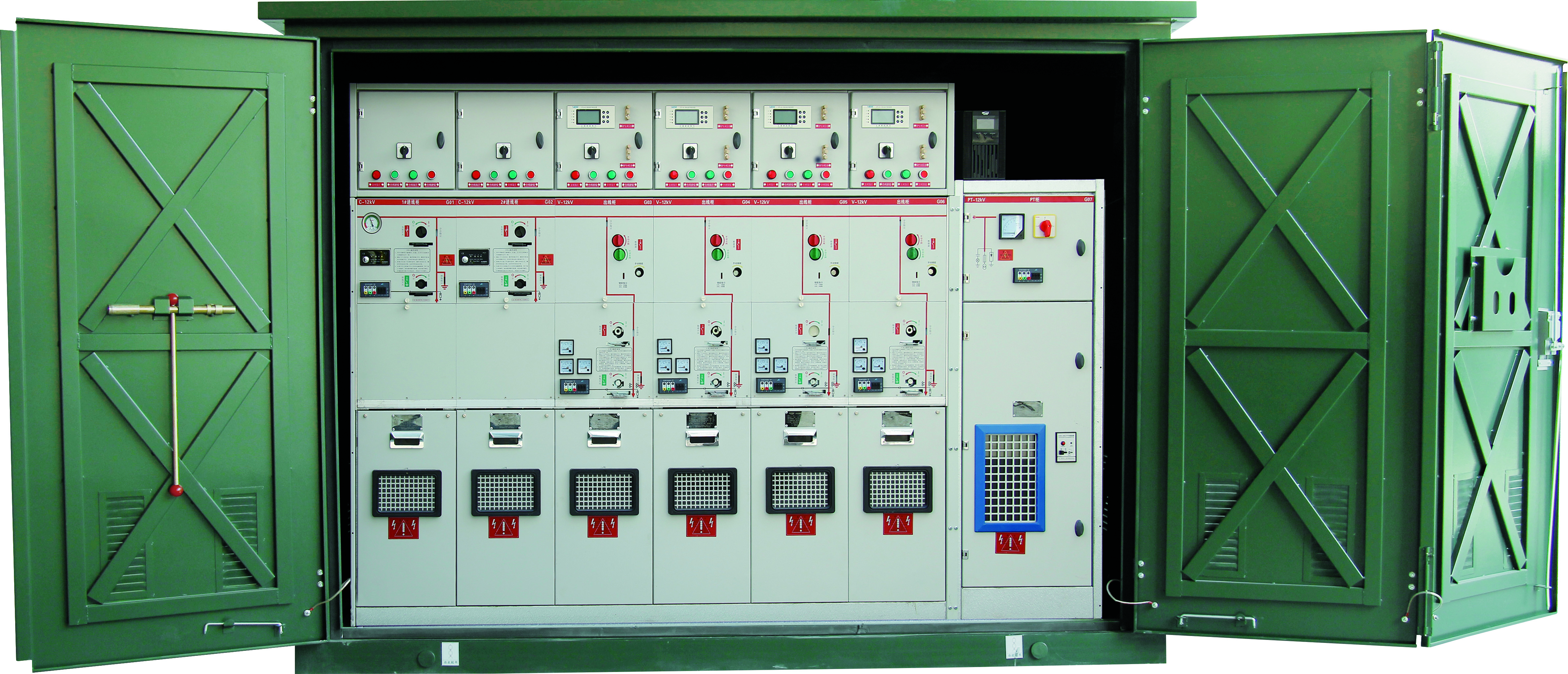 弱电柜自动灭火系统：配备主机控制器和灭火装置